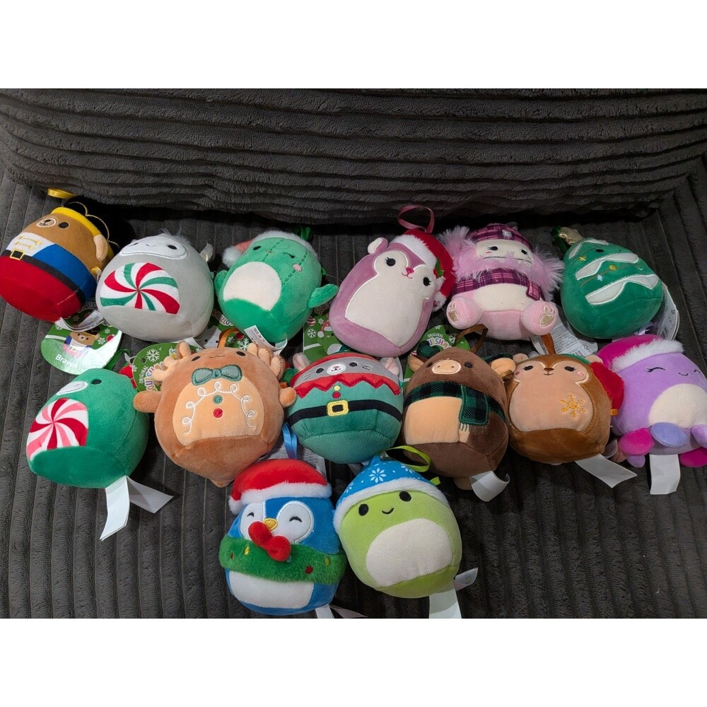 lot of 14 squishmallow Christmas ornaments